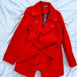 Red Pea Coat